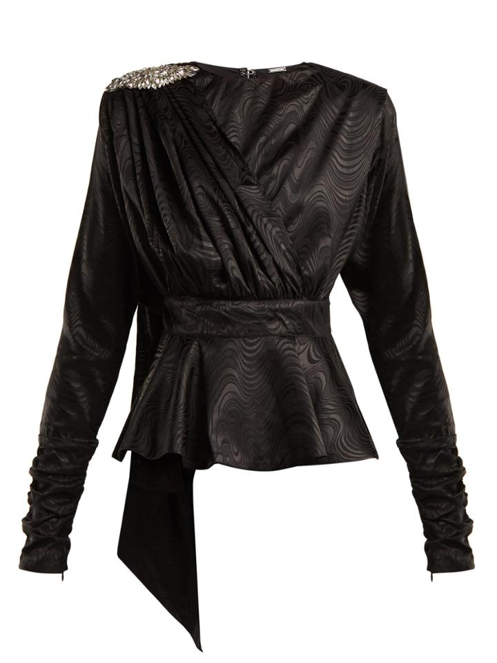 Dodo Bar Or Grace Peplum Satin Top