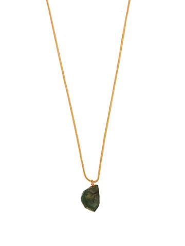 Elise Tsikis Loreto Gold-plated Emerald Stone Necklace