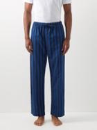 Derek Rose - Royal Striped Cotton Pyjama Trousers - Mens - Navy Multi