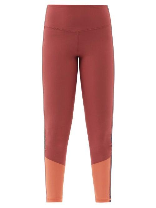 Matchesfashion.com The Upside - Murti Cropped Technical-jersey Leggings - Womens - Orange Multi