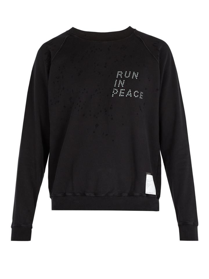Satisfy Distressed Cotton Sweatshirt