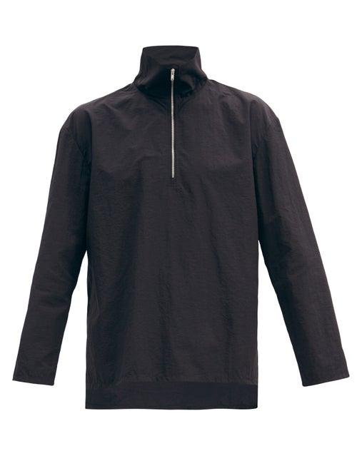 Matchesfashion.com Barena Venezia - Taparo Half-zip Long-sleeved Top - Mens - Black