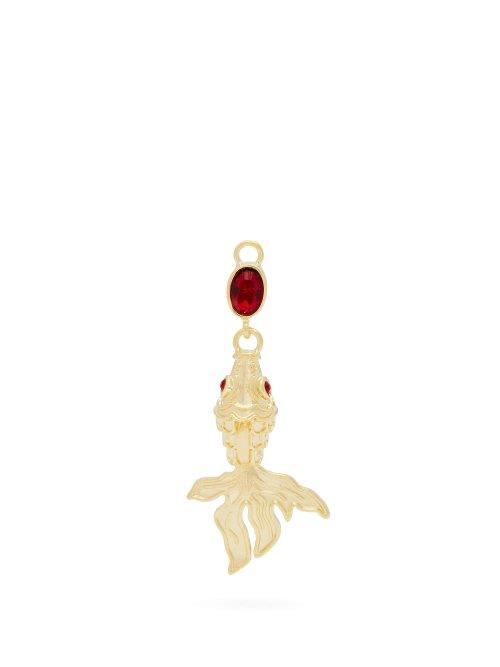 Matchesfashion.com Hillier Bartley - Fish Drop Single Charm - Womens - Gold