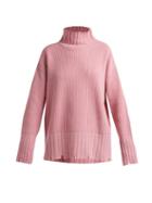 Matchesfashion.com Msgm - Distressed Wool Blend Sweater - Womens - Light Pink
