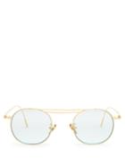 Matchesfashion.com Cutler And Gross - Round Frame Glasses - Mens - Gold