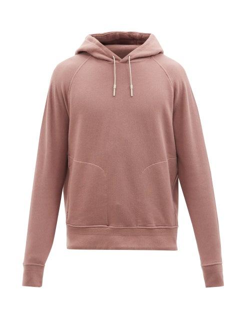 Ermenegildo Zegna - Hooded Cotton-blend Jersey Sweatshirt - Mens - Pink
