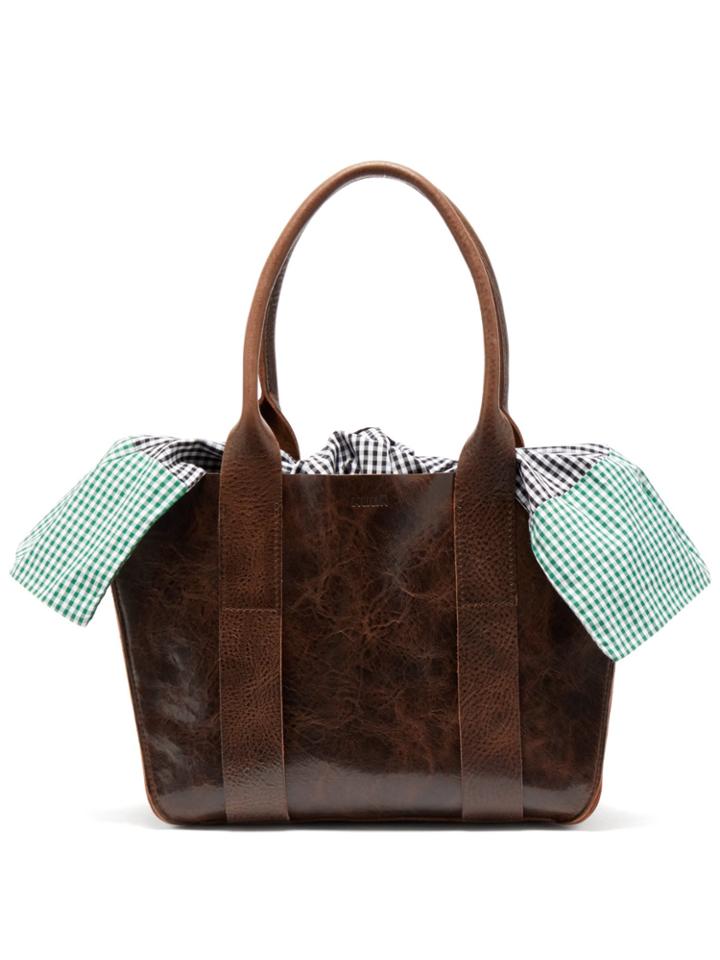 Muuñ Mini Gilbert Vichy Gingham Leather Bag