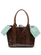 Muuñ Mini Gilbert Vichy Gingham Leather Bag