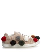 Joshua Sanders Pompom-embellished Knitted Trainers