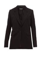 Matchesfashion.com Ann Demeulemeester - Single Breasted Wool Blend Boyfriend Blazer - Womens - Black