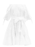 Matchesfashion.com Loup Charmant - Vera Off-the-shoulder Embroidered Cotton Dress - Womens - White