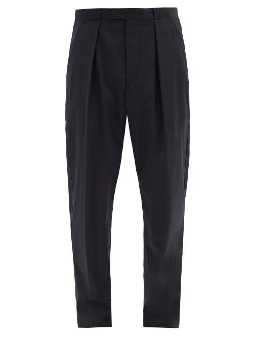 Matchesfashion.com Giorgio Armani - Pleated-rise Wool-twill Trousers - Mens - Black