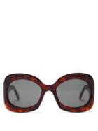 Matchesfashion.com Celine Eyewear - Round Tortoiseshell Effect Acetate Sunglasses - Womens - Tortoiseshell