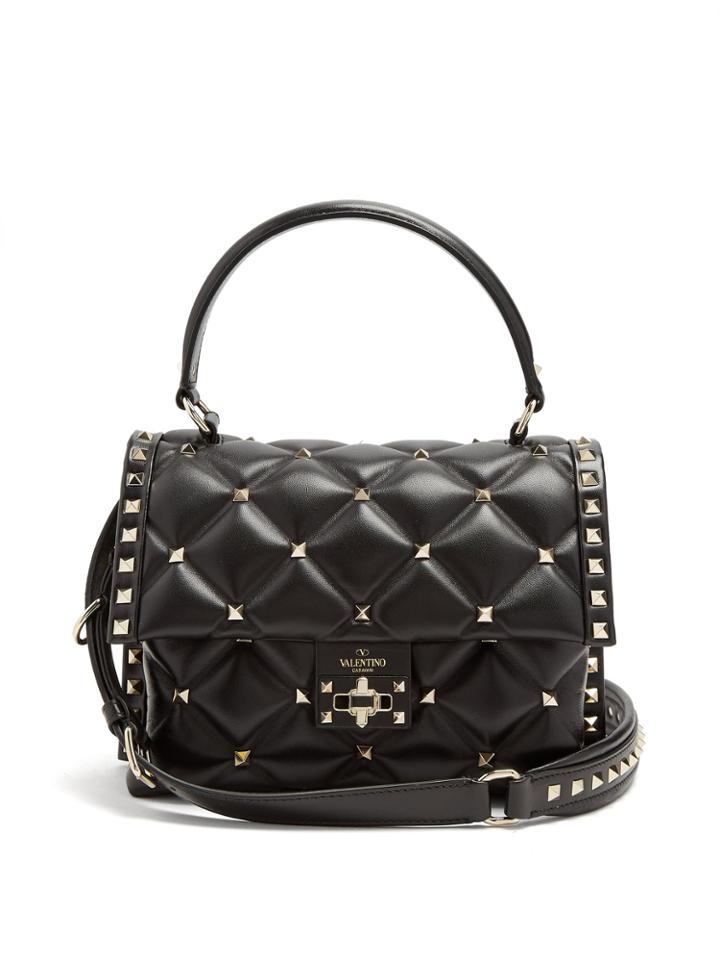 Valentino Candystud Quilted-leather Shoulder Bag