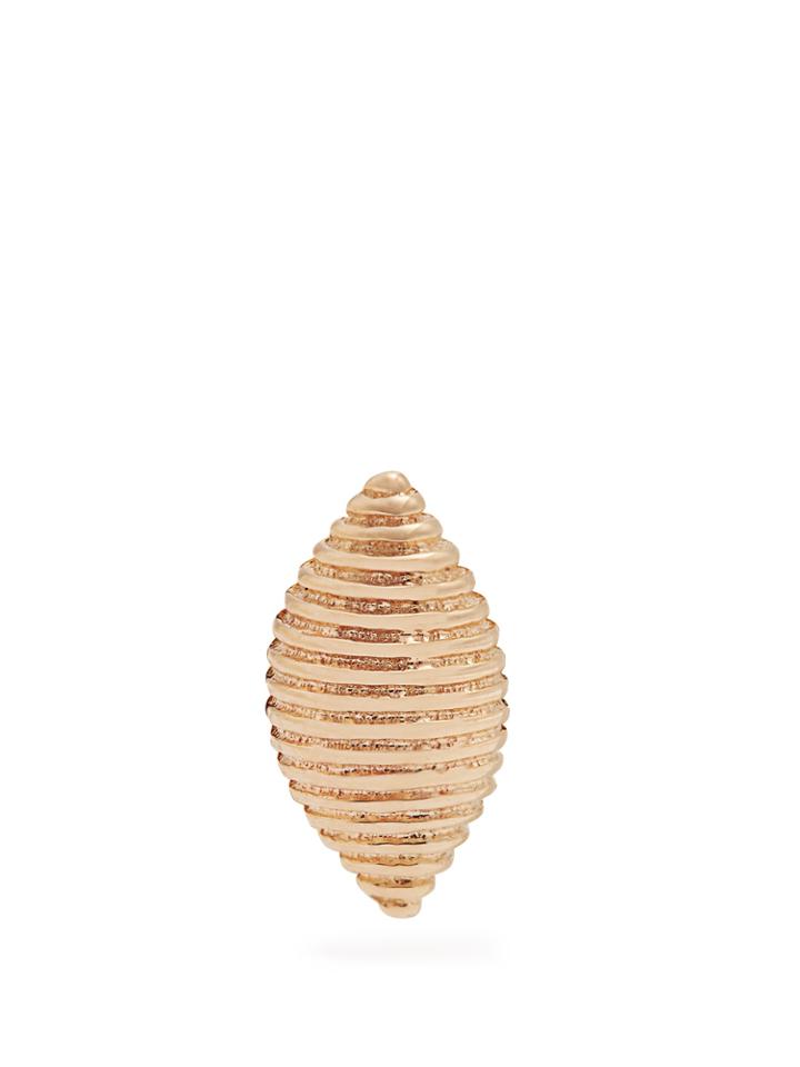 Alison Lou Yellow-gold Shell Single Earring