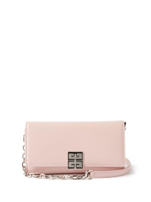Givenchy - 4g Chain-strap Leather Cross-body Bag - Womens - Light Pink