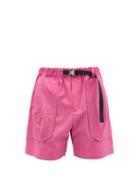 Sacai - Belted Nylon-canvas Cargo Shorts - Mens - Pink