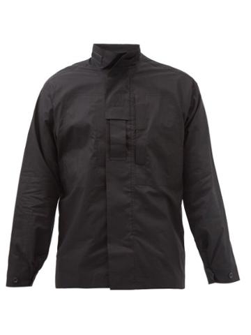 3man - High-neck Cotton-shell Jacket - Mens - Black