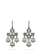 Matchesfashion.com Bottega Veneta - Chandelier Oxidised Silver Earrings - Womens - Green