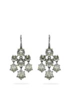 Matchesfashion.com Bottega Veneta - Chandelier Oxidised Silver Earrings - Womens - Green