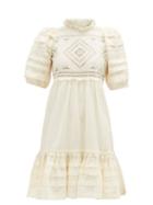 Matchesfashion.com Sea - Talitha Ruffled Cotton Broderie-anglaise Dress - Womens - Cream