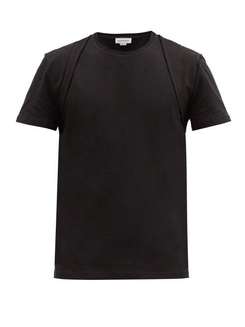 Matchesfashion.com Alexander Mcqueen - Harness Cotton-jersey T-shirt - Mens - Black