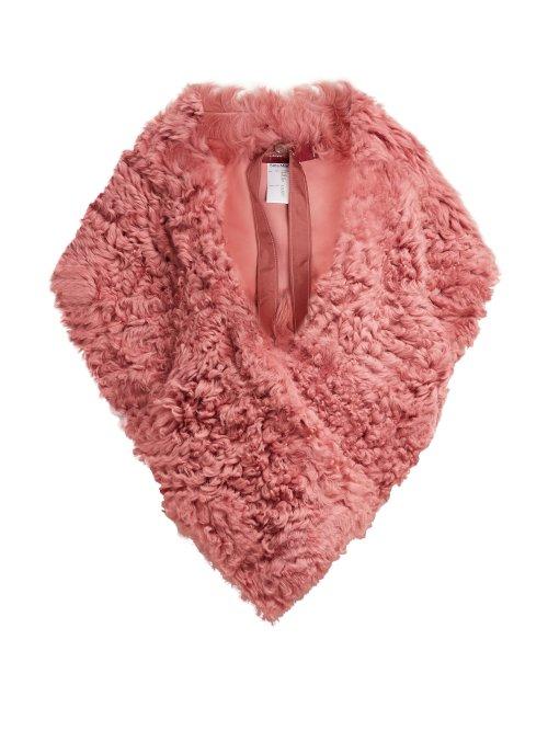 Matchesfashion.com Sies Marjan - Jordi Shearling Shrug - Womens - Dark Red