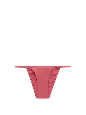 Matchesfashion.com Matteau - The Petite Low-rise Bikini Briefs - Womens - Dark Pink