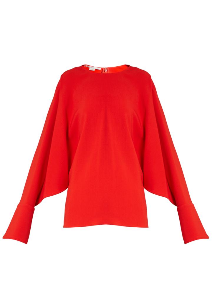 Stella Mccartney Marion Split-sleeve Cady Top