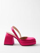 Nodaleto - Bulla Jones 105 Satin Platform Sandals - Womens - Fuchsia