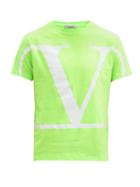 Matchesfashion.com Valentino - V-logo Cotton-jersey T-shirt - Mens - Green