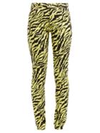 Matchesfashion.com Gucci - Tiger Print Mid Rise Slim Leg Jeans - Womens - Yellow Multi