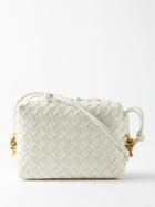 Bottega Veneta - Loop Small Intrecciato-leather Cross-body Bag - Womens - Cream