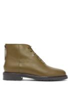 Matchesfashion.com Legres - Lace Up Leather Ankle Boots - Womens - Khaki