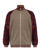 Matchesfashion.com Gucci - Micro Check And Paisley Print Velvet Track Jacket - Mens - Brown
