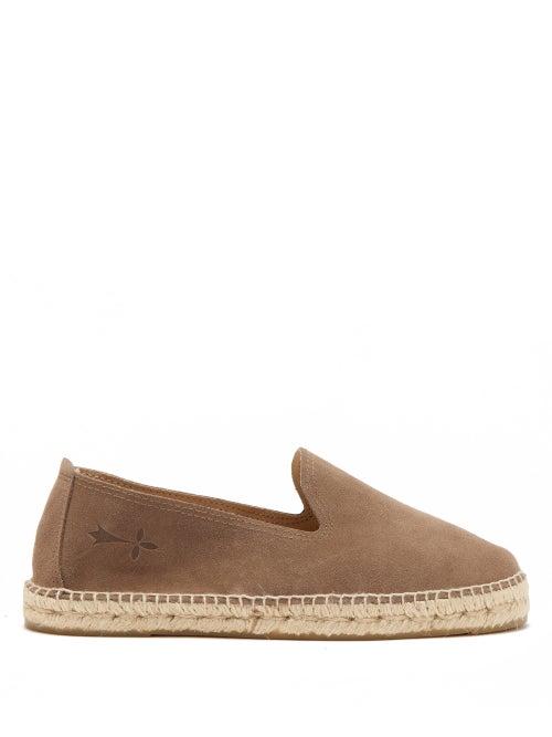 Matchesfashion.com Maneb - Hamptons Suede Espadrille Loafers - Mens - Dark Brown