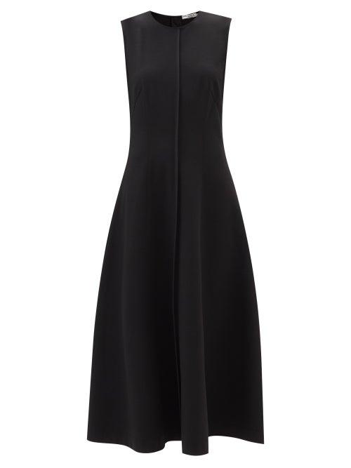 Three Graces London - Polly Centre-seam Sleeveless Jersey Dress - Womens - Black