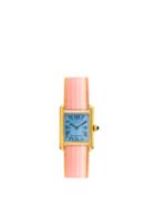 Matchesfashion.com La Californienne - Vintage Cartier Tank 18kt Gold-vermeil Watch - Womens - Pink Multi