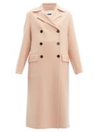 Matchesfashion.com Jil Sander - Double Breasted Cashmere Coat - Womens - Light Pink