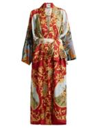Matchesfashion.com Rianna + Nina - Vintage Patchwork Silk Kimono Jacket - Womens - Multi