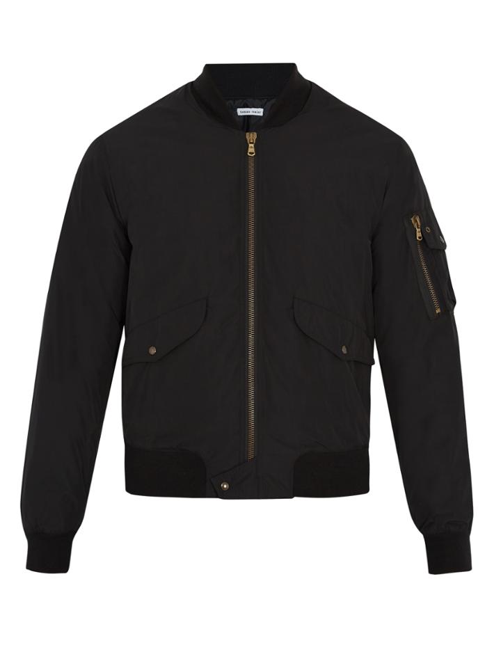 Tomas Maier Ribbed-hem Padded Bomber Jacket