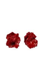 Matchesfashion.com Ingy Stockholm - Mismatched Painted Wood Earrings - Womens - Red