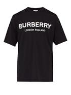 Matchesfashion.com Burberry - Logo Print Cotton T Shirt - Mens - Black