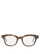 Matchesfashion.com Garrett Leight - Glyndon Square Acetate Glasses - Womens - Brown Multi