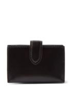 The Row - Logo-debossed Leather Cardholder - Mens - Black