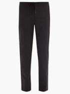 Matchesfashion.com Maison Margiela - Drawstring-waist Wool Slim-leg Trousers - Mens - Black