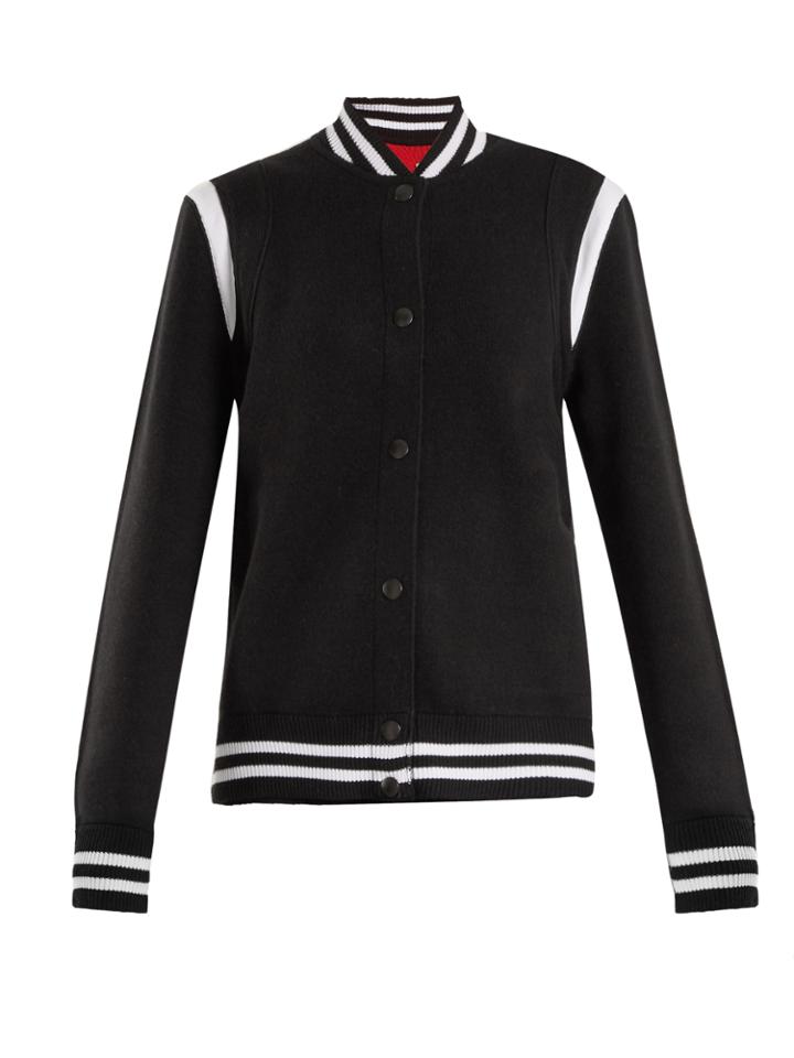 Givenchy Logo-embroidered Wool-blend Bomber Jacket