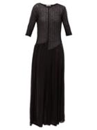 Matchesfashion.com Jil Sander - Wool-blend Jersey Maxi Dress - Womens - Black