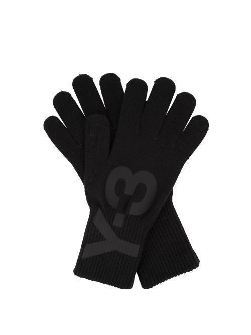 Y-3 Logo-printed Knitted Gloves