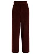 Matchesfashion.com Isabel Marant - Mereo High Rise Corduroy Trousers - Womens - Burgundy